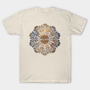 BELIEVE Mandala Art T-Shirt